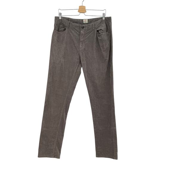 Faherty Stretch Corduroy Pants Gray Size 35 - Picture 1 of 12